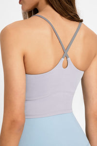 Crisscross Back Scoop Neck Sports Cami - ONYX ASHE