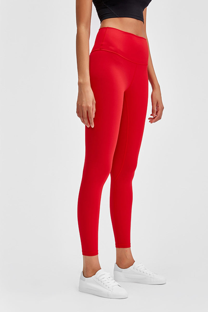 Wide Seamless Band Waist Sports Leggings - ONYX ASHE