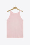 Openwork Grecian Neck Knit Tank Top