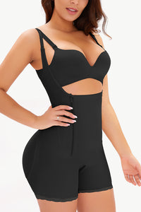 Full Size Side Zipper Under-Bust Shaping Bodysuit - ONYX ASHE