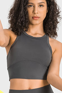 Racerback Cropped Sports Tank - ONYX ASHE