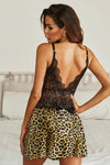 Lace Mesh Open Back Babydoll - ONYX ASHE