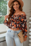 Floral Smocked Off-Shoulder Peplum Top