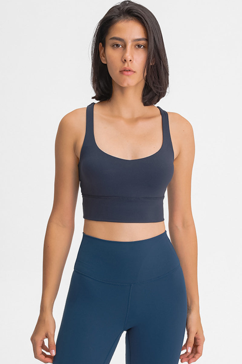 Double-Strap Cross-Back Sports Bra - ONYX ASHE