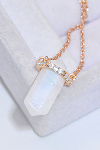 Natural Moonstone Chain-Link Necklace