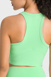 Racerback Cropped Sports Tank - ONYX ASHE