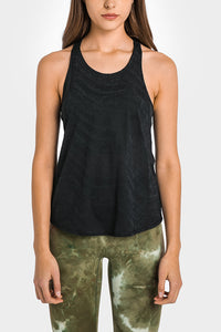 Spliced Mesh Racer Back Tank - ONYX ASHE