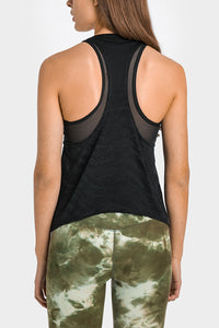 Spliced Mesh Racer Back Tank - ONYX ASHE