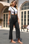 Adjustable Strap Straight Leg Overalls - ONYX ASHE