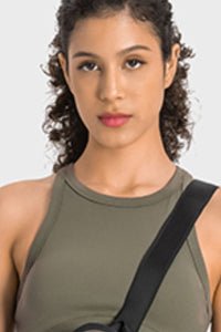 Racerback Cropped Sports Tank - ONYX ASHE