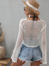 Openwork Flare Sleeve Cropped Cover Up - ONYX ASHE