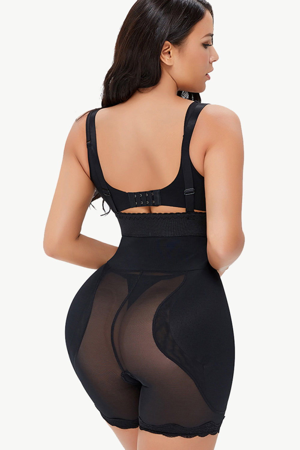 Full Size Spaghetti Strap Lace Trim Shaping Bodysuit - ONYX ASHE