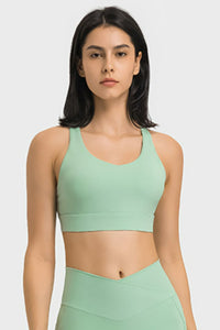 Breathable Crisscross Back Sports Bra - ONYX ASHE