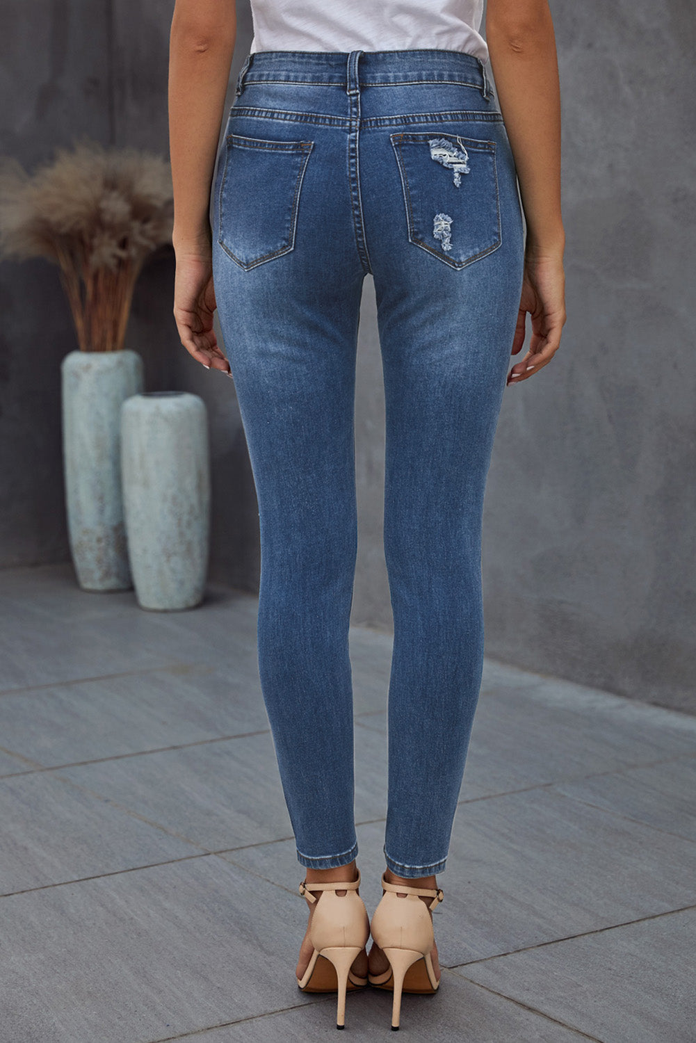 Vintage Skinny Ripped Jeans - ONYX ASHE