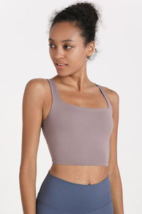 Crisscross Open Back Cropped Sports Cami - ONYX ASHE