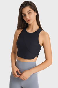 Racerback Hem Detail Sports Bra - ONYX ASHE