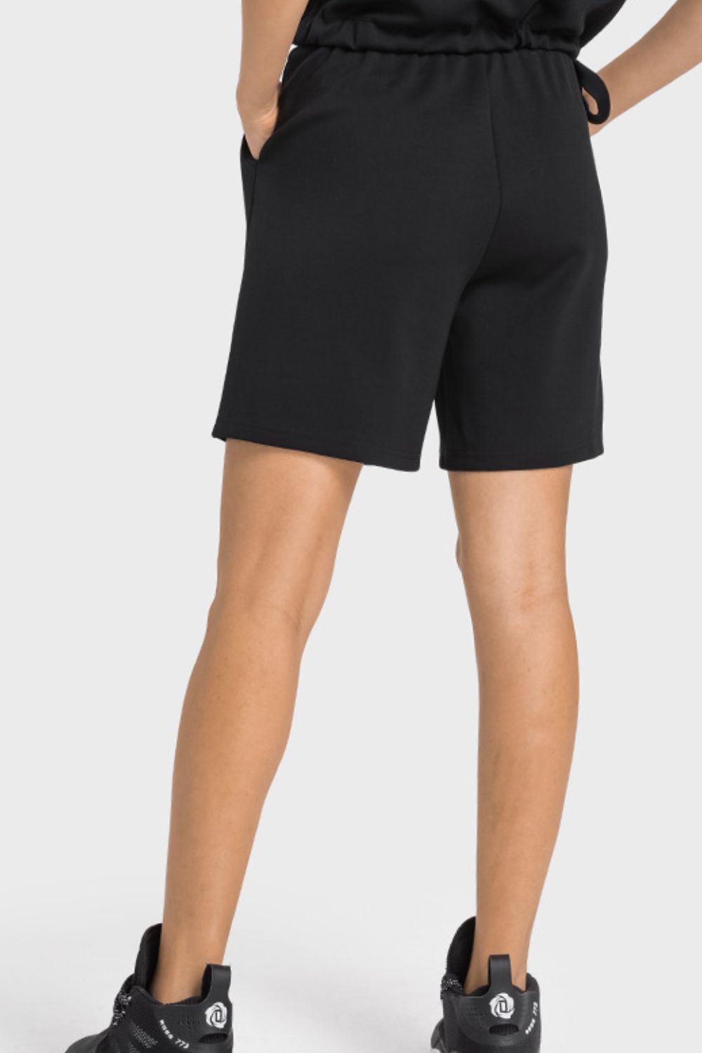 Drawstring Elastic Waist Sports Bermuda Shorts - ONYX ASHE