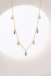 18K Gold Plated Multi-Charm Chain Necklace