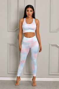 Printed Sports Bra and Leggings Set - ONYX ASHE