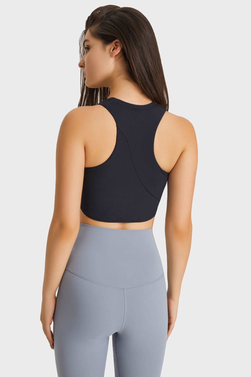 Racerback Hem Detail Sports Bra - ONYX ASHE