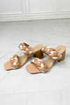 SODA Interwoven Ideas Braided Strap Block Heel Slide Sandal in Nude - ONYX ASHE