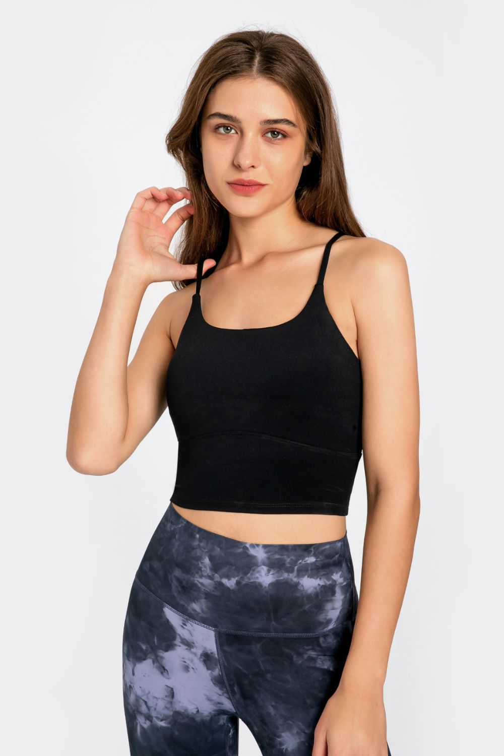 Crisscross Back Scoop Neck Sports Cami - ONYX ASHE