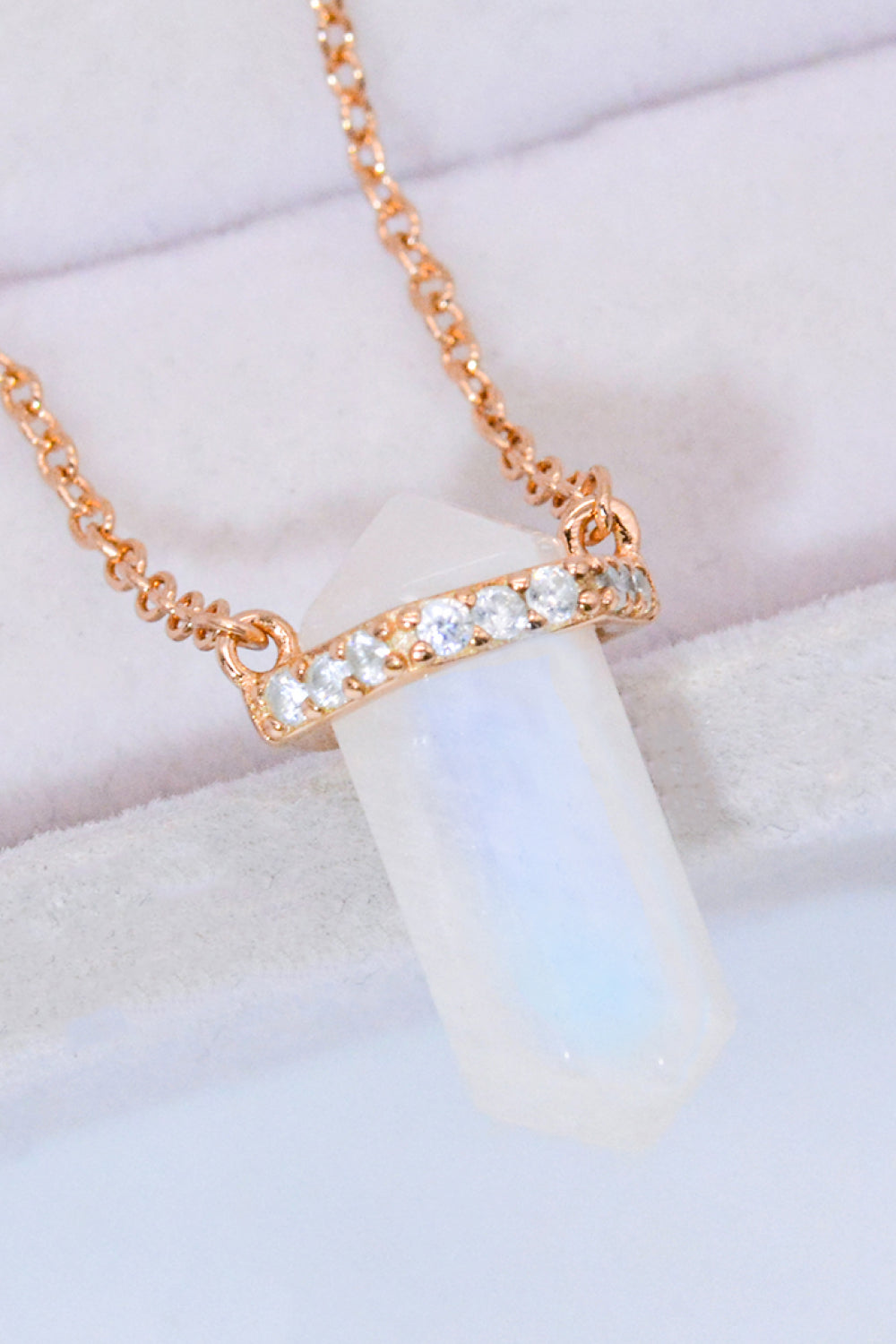 Natural Moonstone Chain-Link Necklace