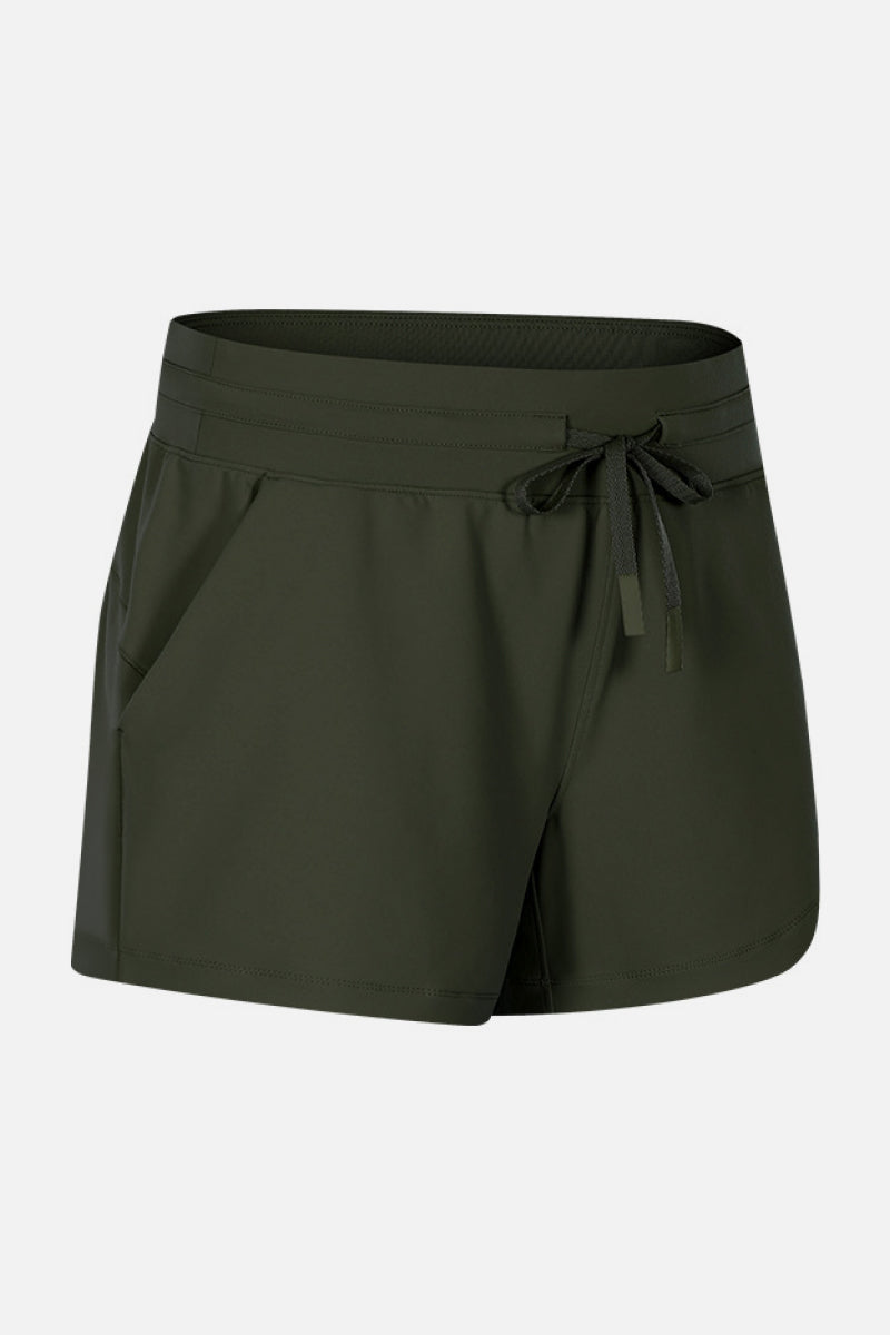 Waist Tie Active Shorts - ONYX ASHE