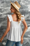 Ruffled Square Neck Babydoll Blouse