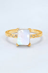 Square Moonstone Ring