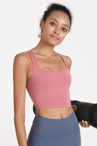 Crisscross Open Back Cropped Sports Cami - ONYX ASHE