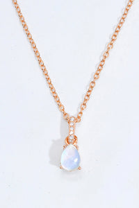 Moonstone Teardrop Pendant Necklace