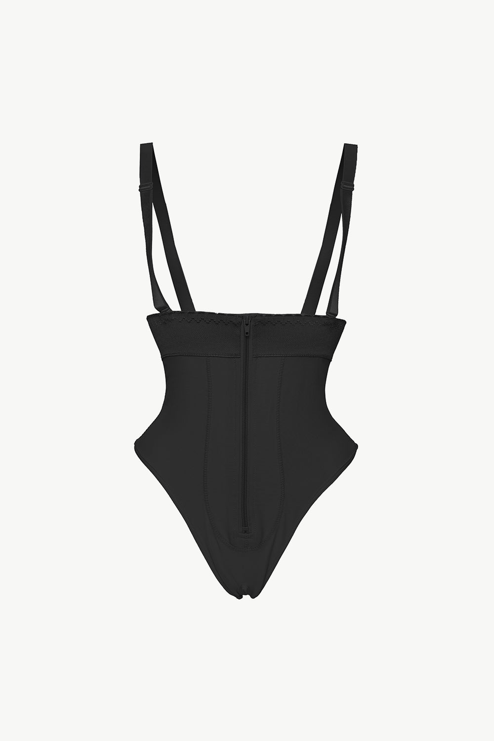 Full Size Adjustable Strap Zip-Up Shaping Bodysuit - ONYX ASHE