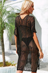 Side Slit Tassel Openwork Cover-Up Dress - ONYX ASHE