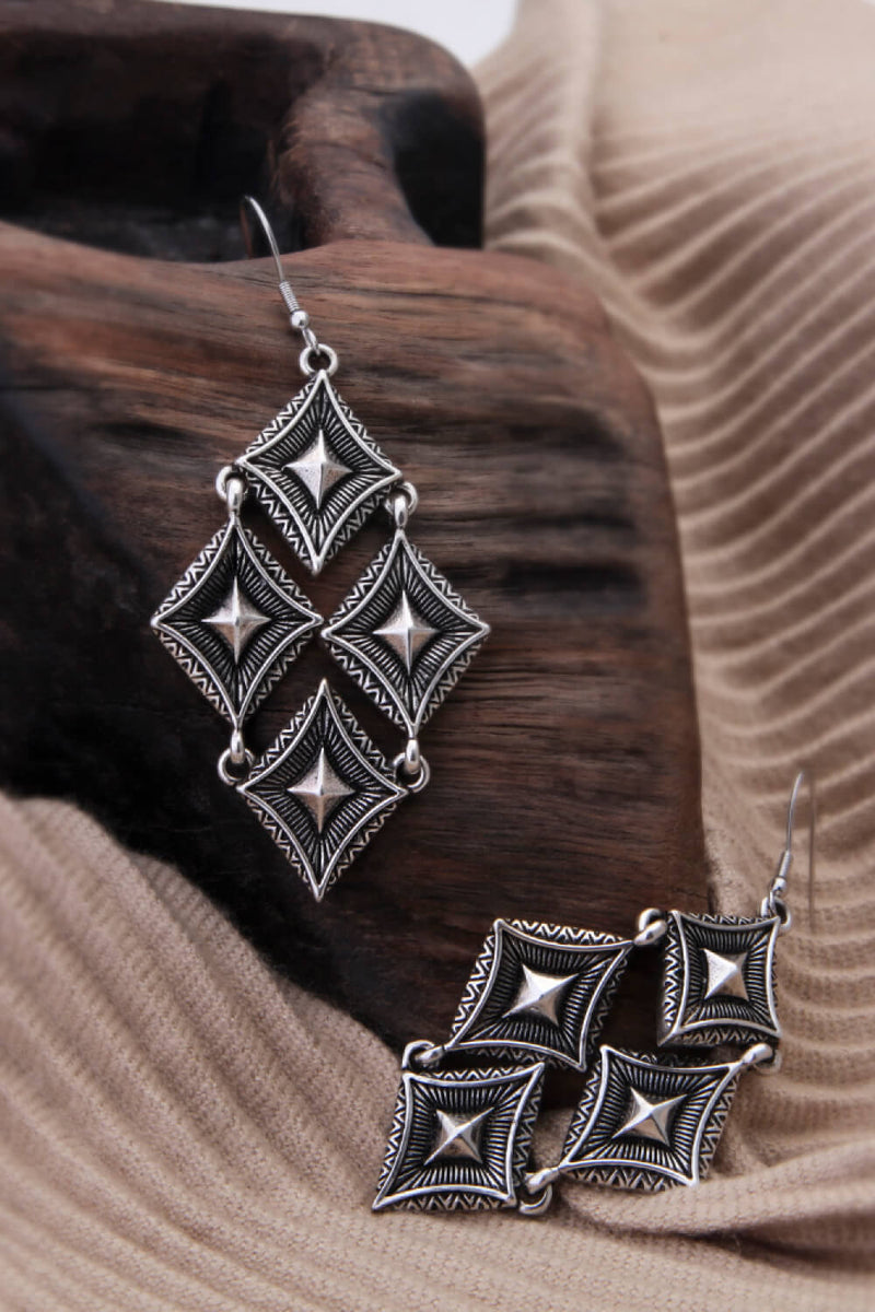 Stainless Steel Geometric Dangle Earrings