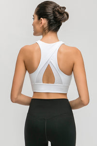 Halter Keyhole Sports Bra - ONYX ASHE