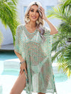 Multicolored Openwork Tassel Slit Cover-Up - ONYX ASHE