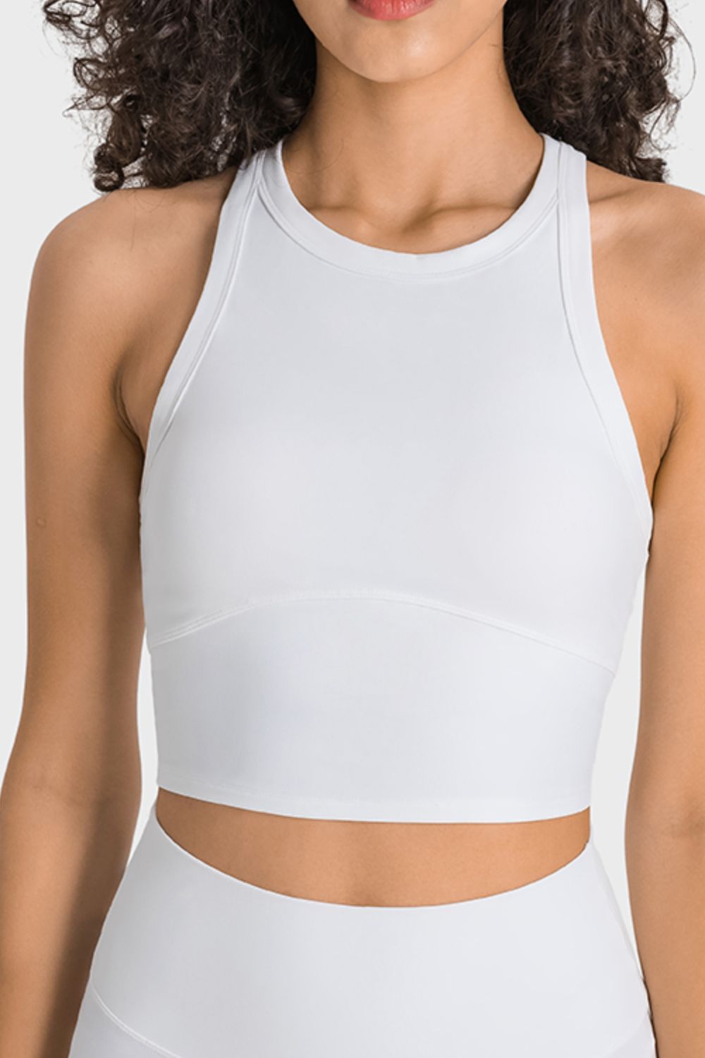 Racerback Cropped Sports Tank - ONYX ASHE