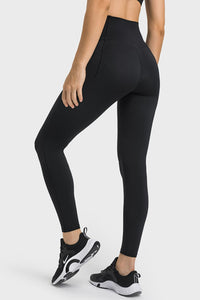 V-Waist Yoga Leggings with Pockets - ONYX ASHE