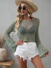 Openwork Flare Sleeve Cropped Cover Up - ONYX ASHE