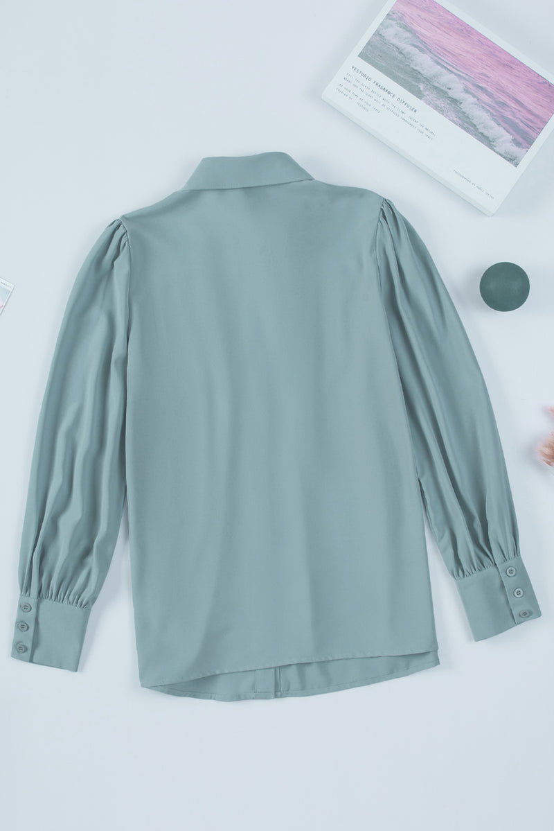 Gathered Detail Puff Sleeve Shirt