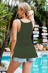 Openwork Grecian Neck Knit Tank Top