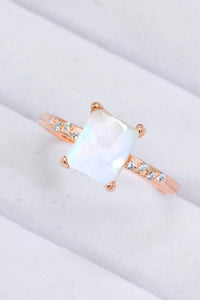 Square Moonstone Ring