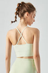 Crisscross Gathered Detail Cropped Sports Cami - ONYX ASHE