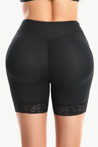 Full Size Lace Trim Lifting Pull-On Shaping Shorts - ONYX ASHE