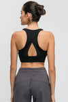 Halter Keyhole Sports Bra - ONYX ASHE