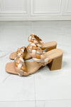 SODA Interwoven Ideas Braided Strap Block Heel Slide Sandal in Nude - ONYX ASHE