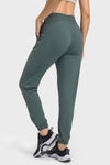 Elastic Waist Yoga Joggers with Pockets - ONYX ASHE