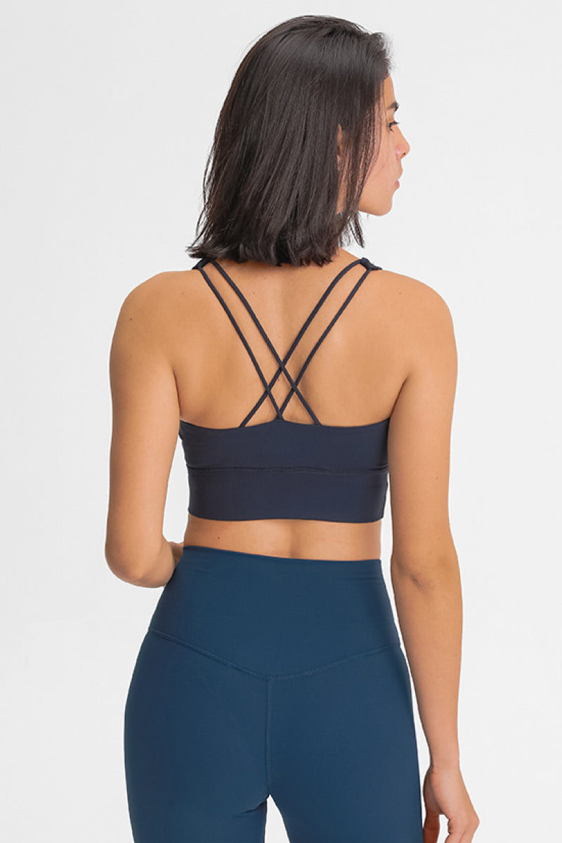 Double-Strap Cross-Back Sports Bra - ONYX ASHE