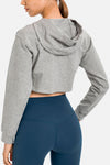 Long Sleeve Cropped Sports Hoodie - ONYX ASHE